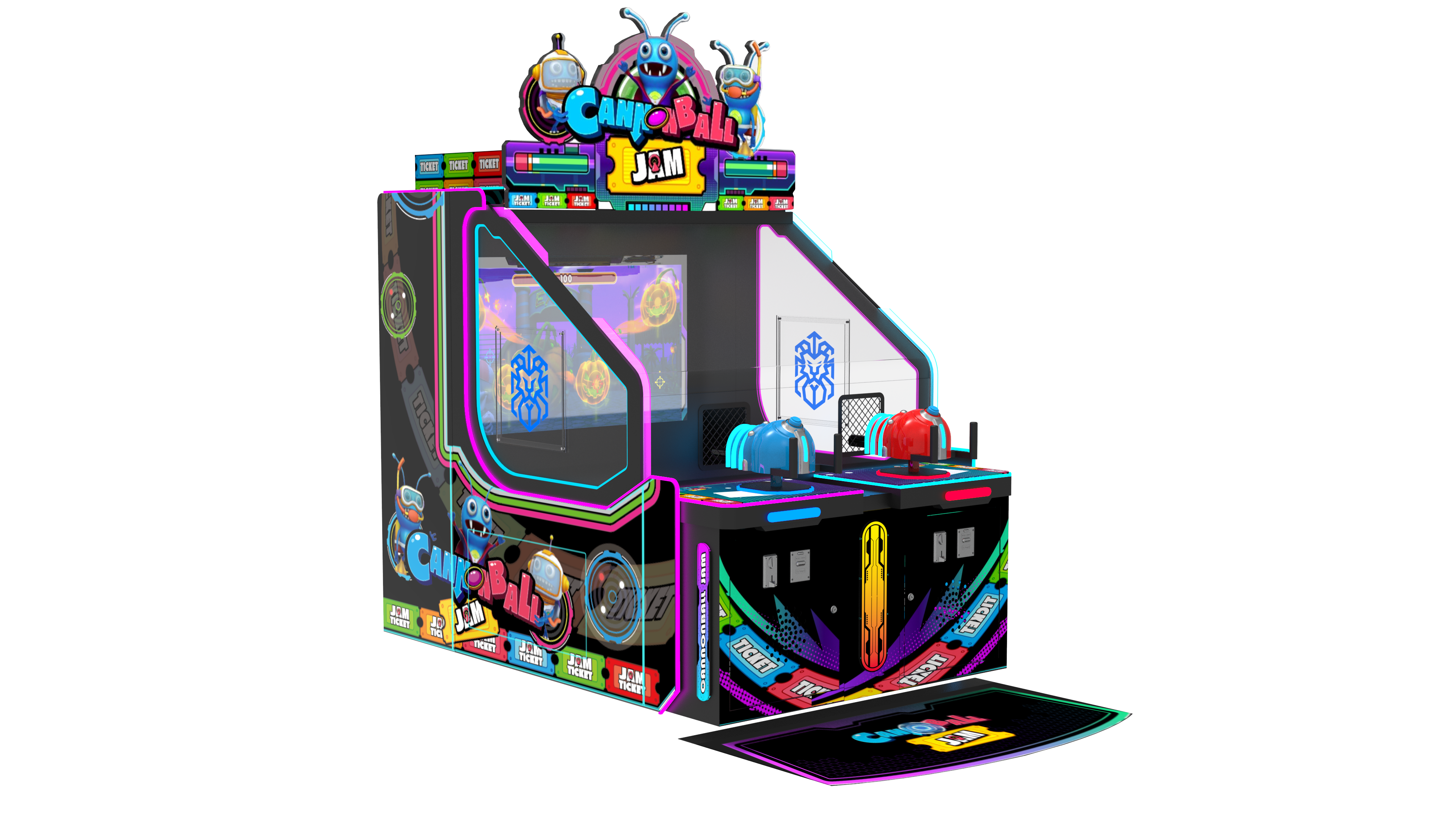 Cannon Ball Jam two player arcade cabinet