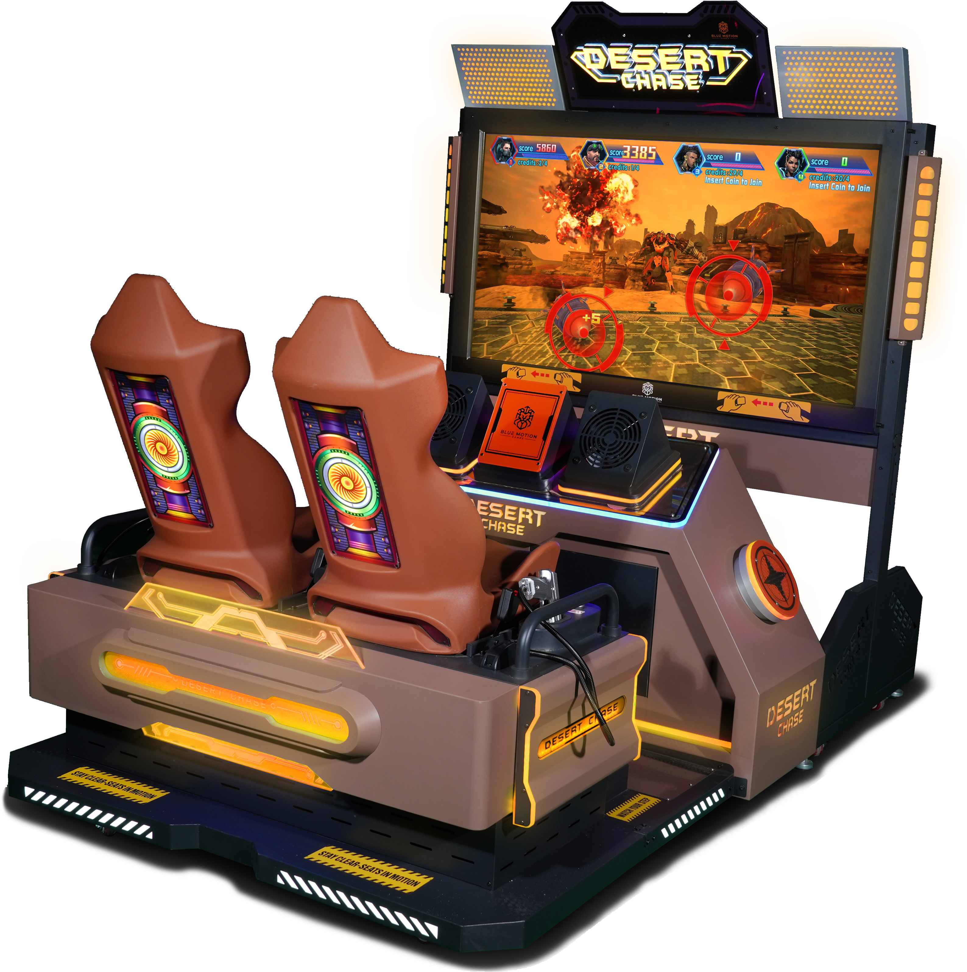 Desert Chase two player arcade cabinet